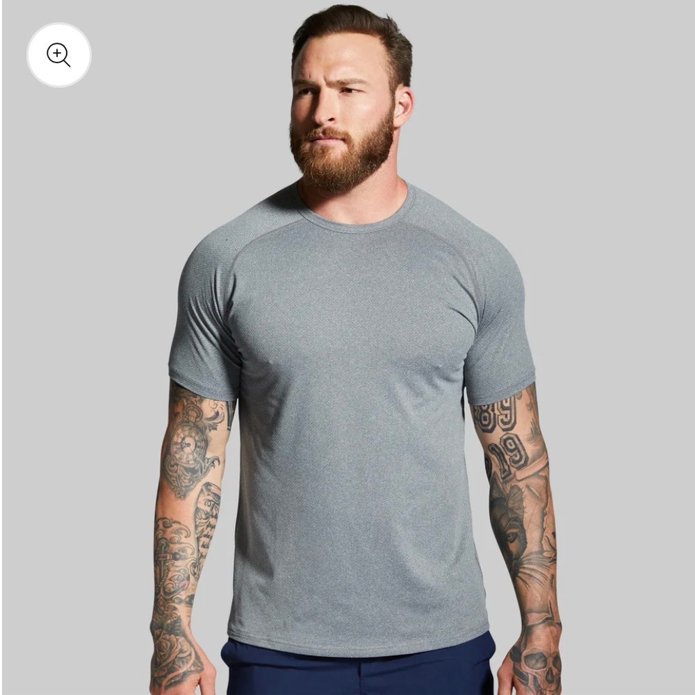 NWT Born Primitive Men's Heritage Tee - 2XL - Heather Grey
